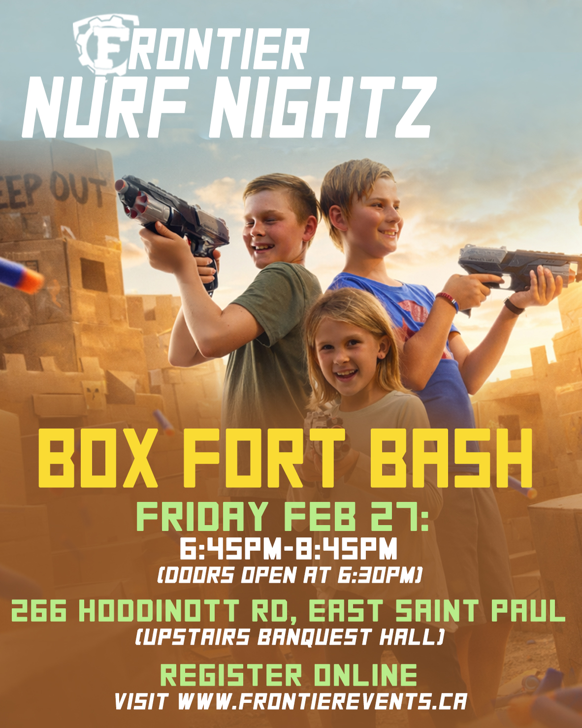 [BOX FORT] Feb 27: 6:45-8:45pm - East st Paul Arena