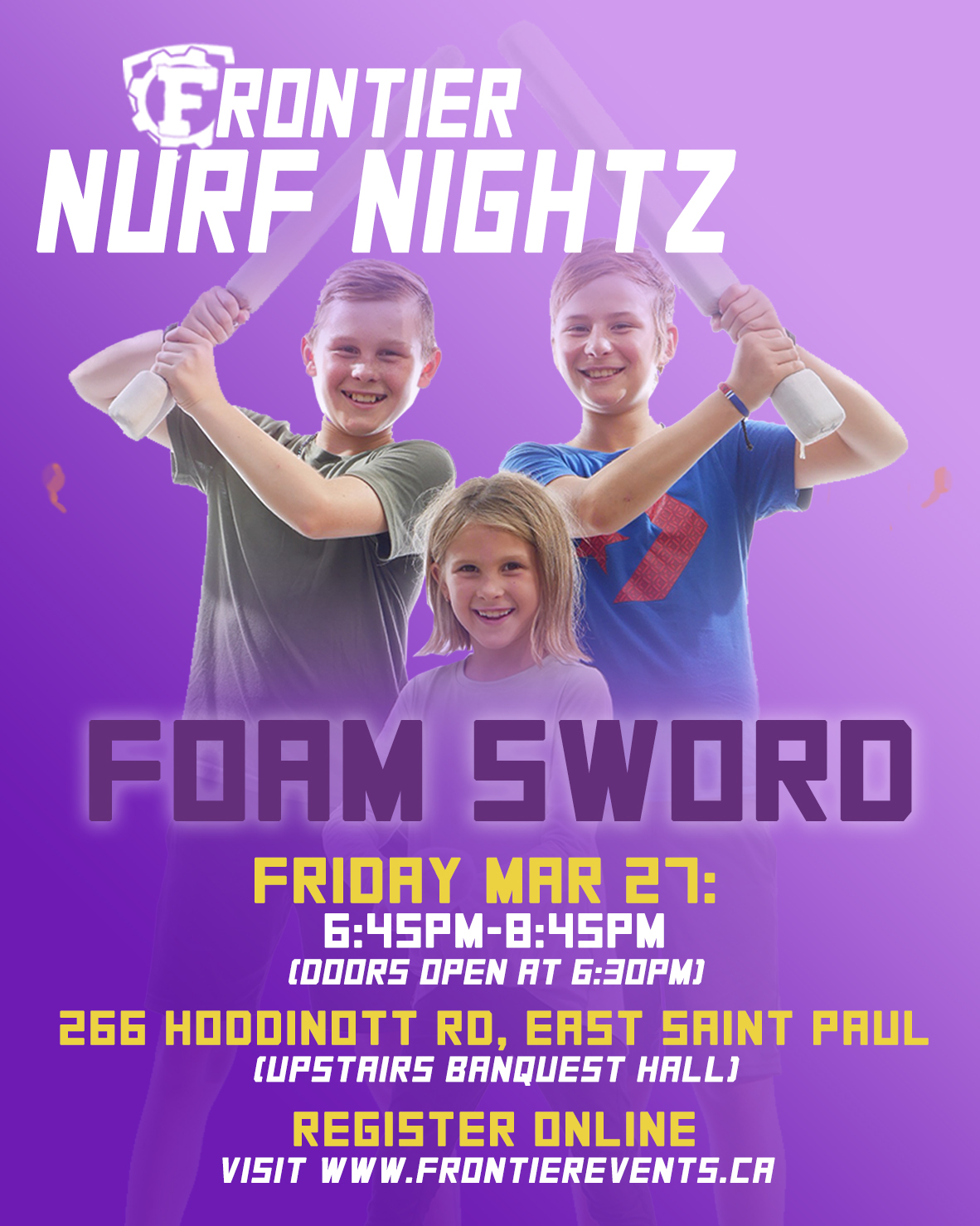 [FOAM SWORD] Apr 3: 6:45-8:45pm - East st Paul Arena